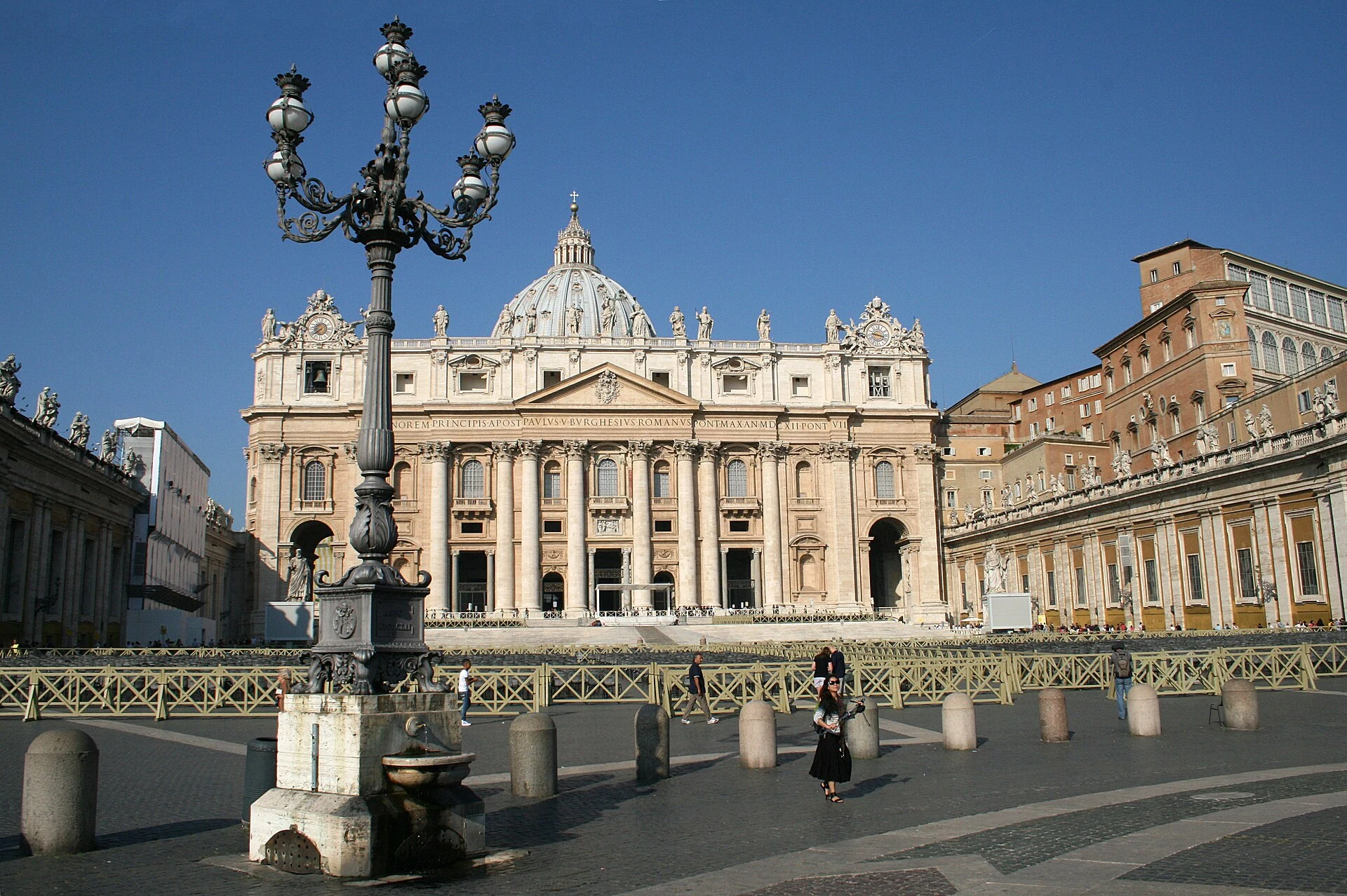 Facade of Saint Peter’s Basilica seen from Saint Peter’s Square.