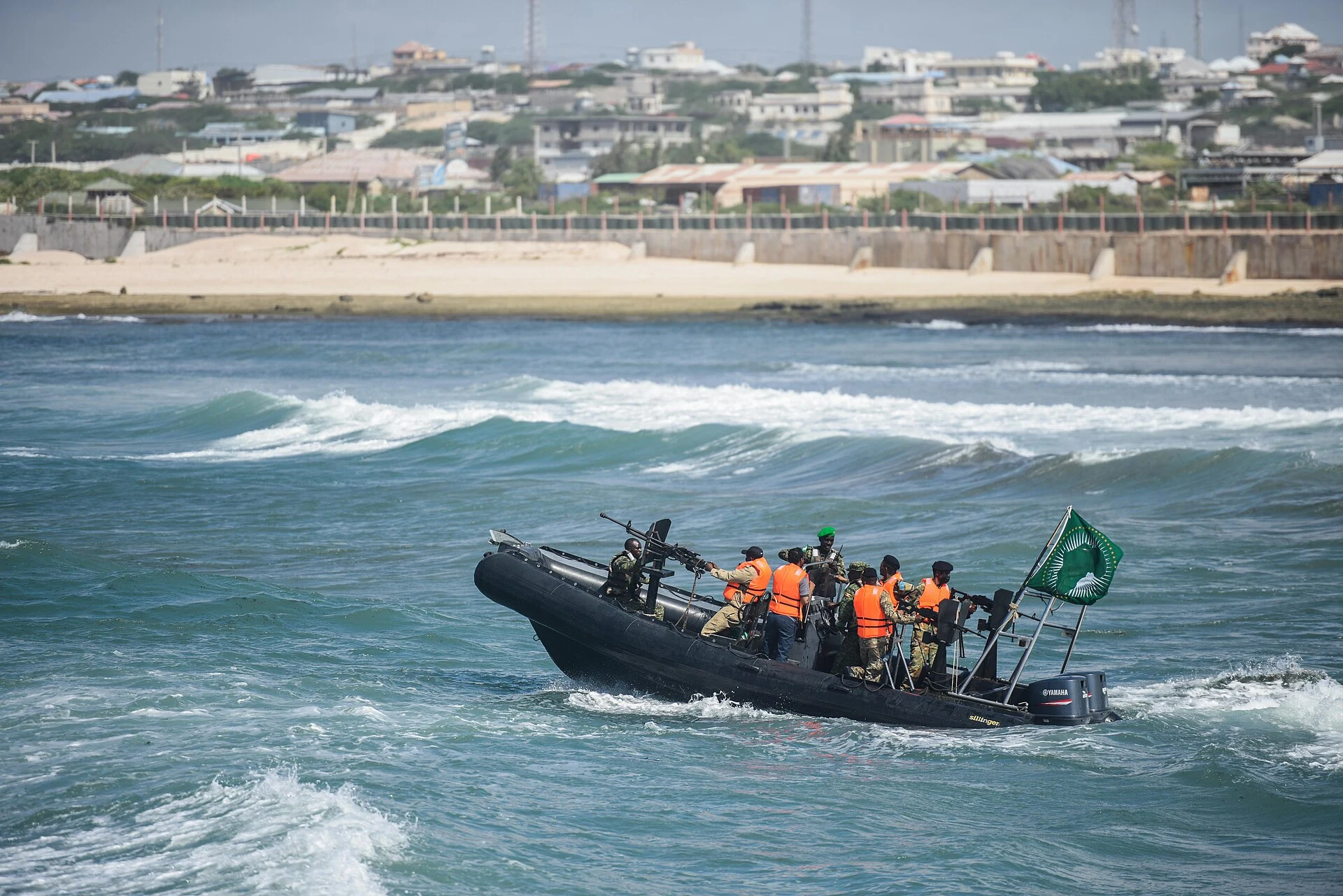 Indian Ocean coast near Mogadishu.