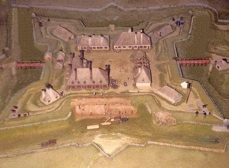 Cannons and walls of Fort Charles beside Kingston Harbour in Port Royal.