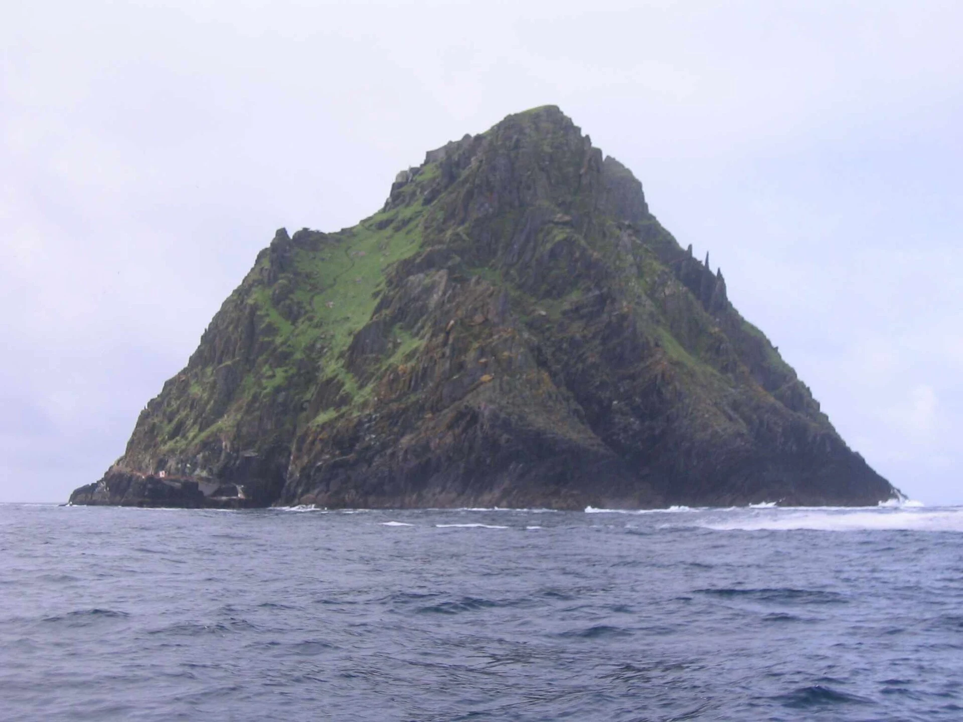 Skellig Michael rising from the Atlantic off the Kerry coast.