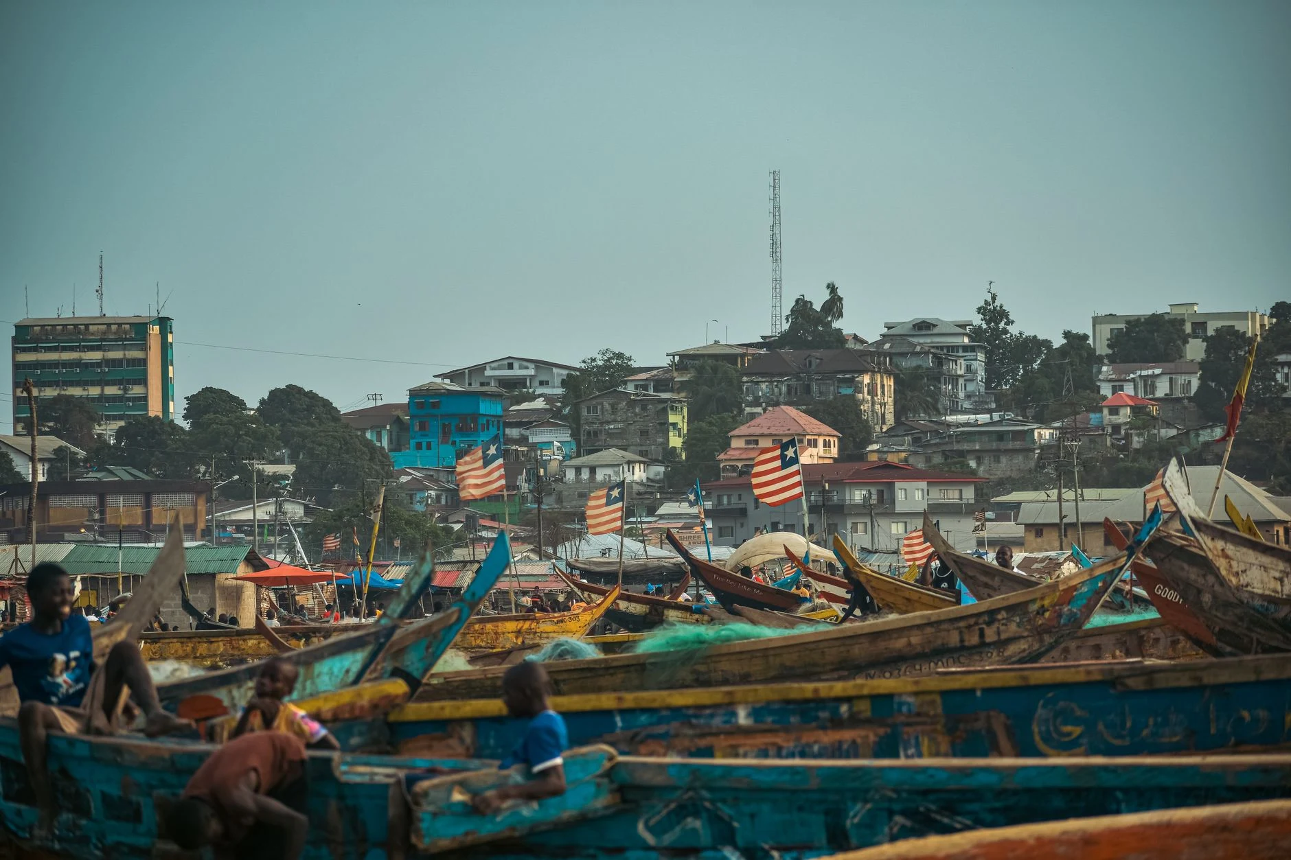 Veduta urbana di Monrovia, capitale della Liberia.