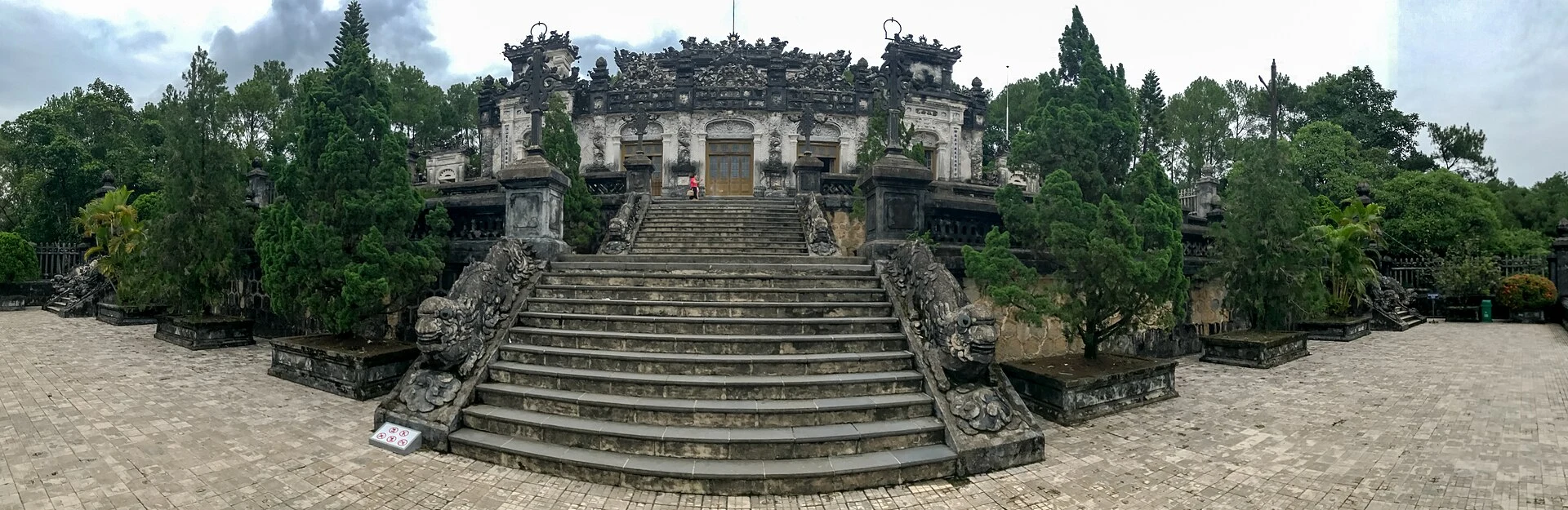 Mosaics and staircase at Khải Định Tomb in Huế