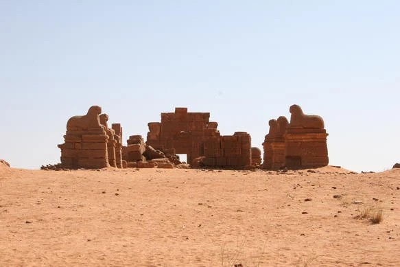 Roman Kiosk at the archaeological site of Naqa, Sudan.