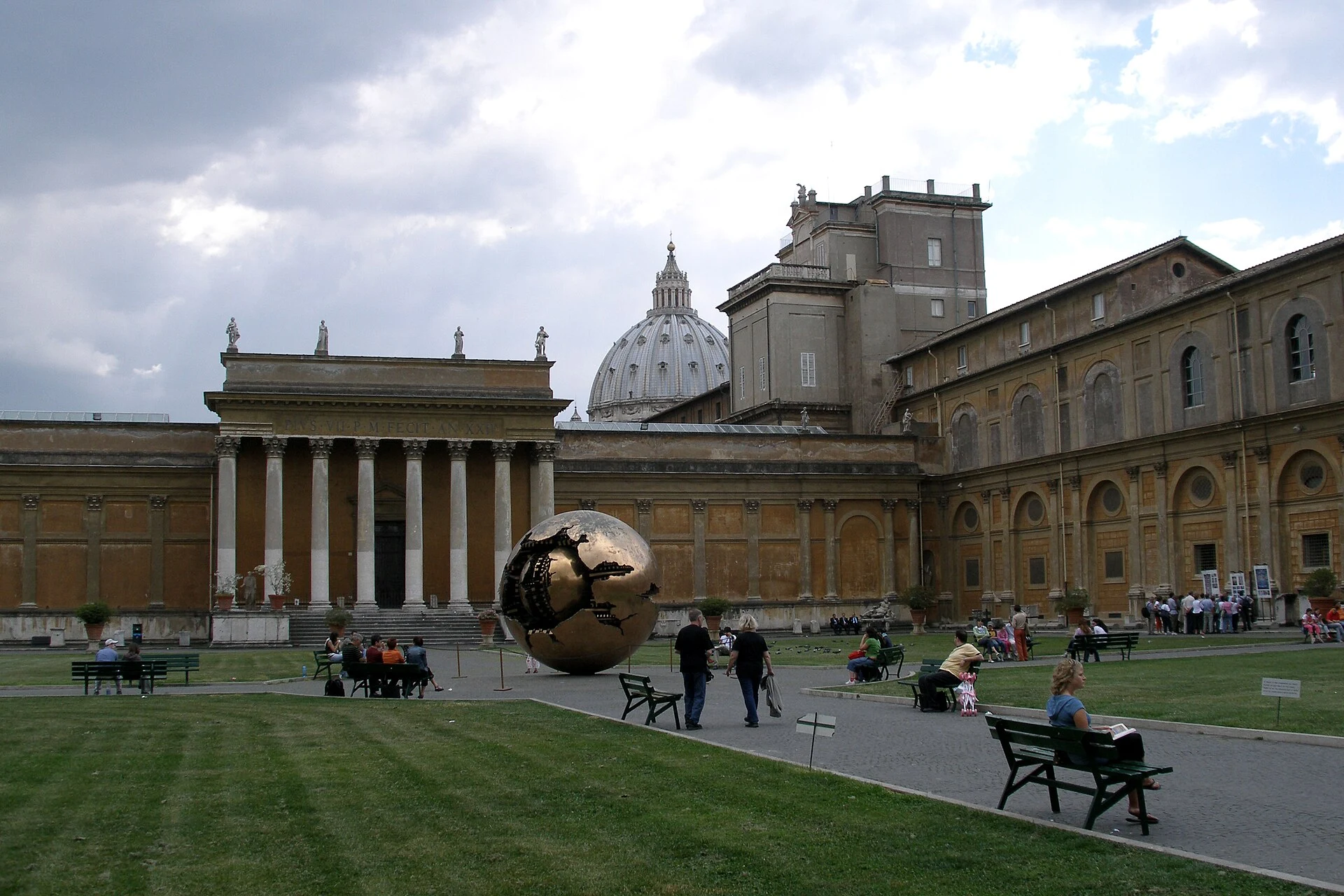 Formal path between hedges and pavilions in the Vatican Gardens.