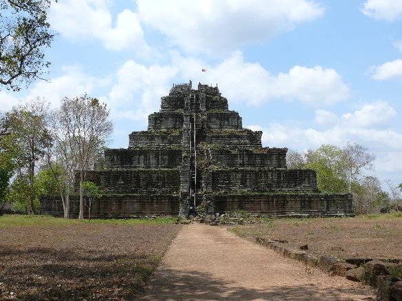 Stepped Prasat Prang pyramid in the Prasat Thom complex, Koh Ker.