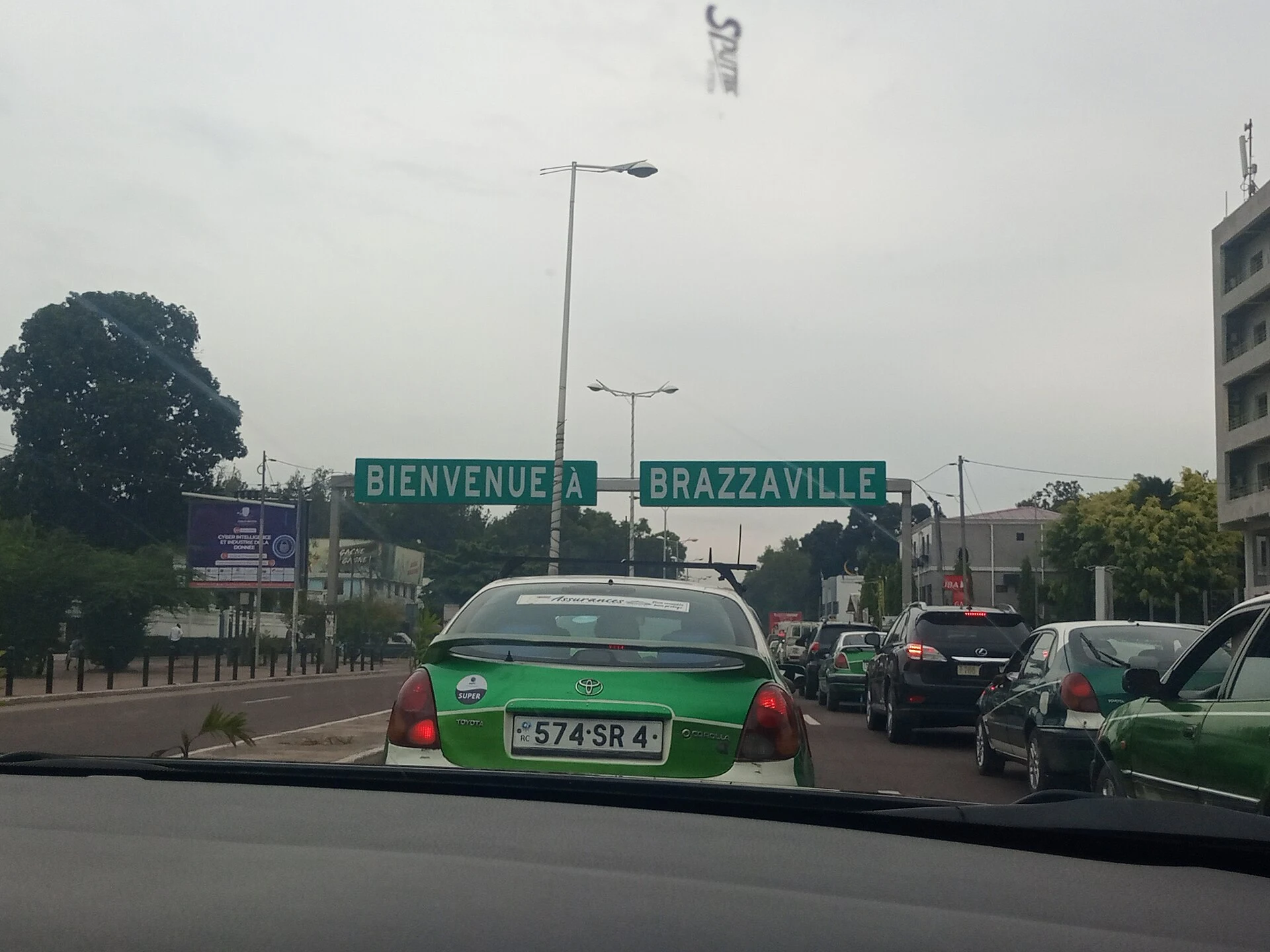 Daytime streetscape in the Poto-Poto neighborhood of Brazzaville.