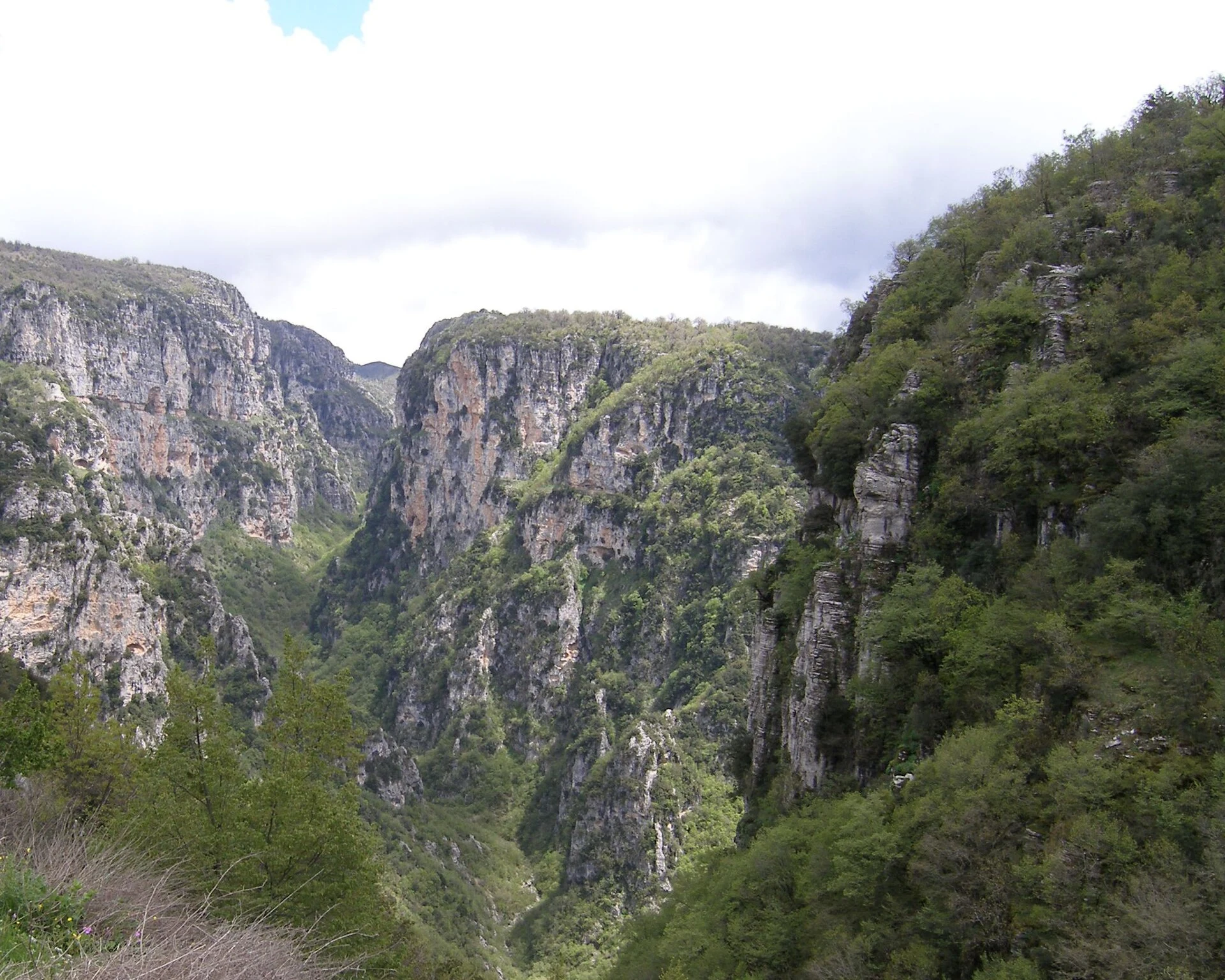 Stone lane and houses in Papingo, Zagori.