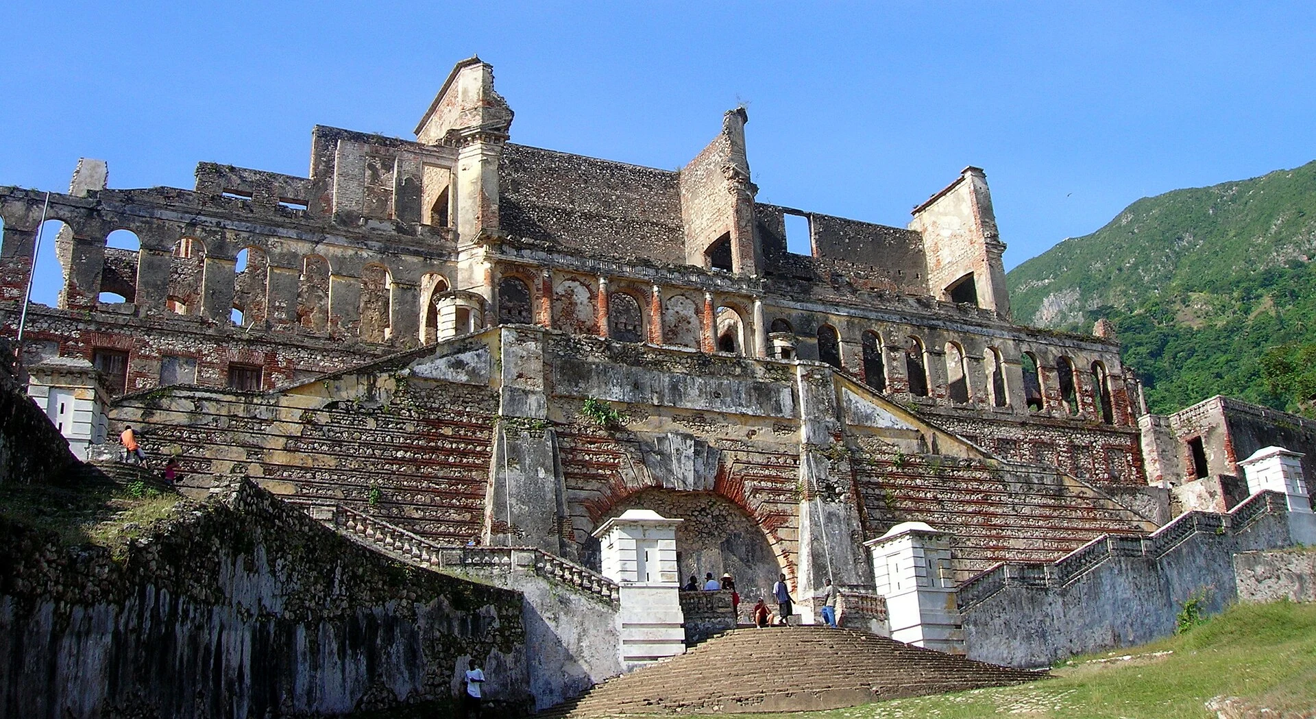Ruins and terraces of Sans-Souci Palace in Milot, Haiti.