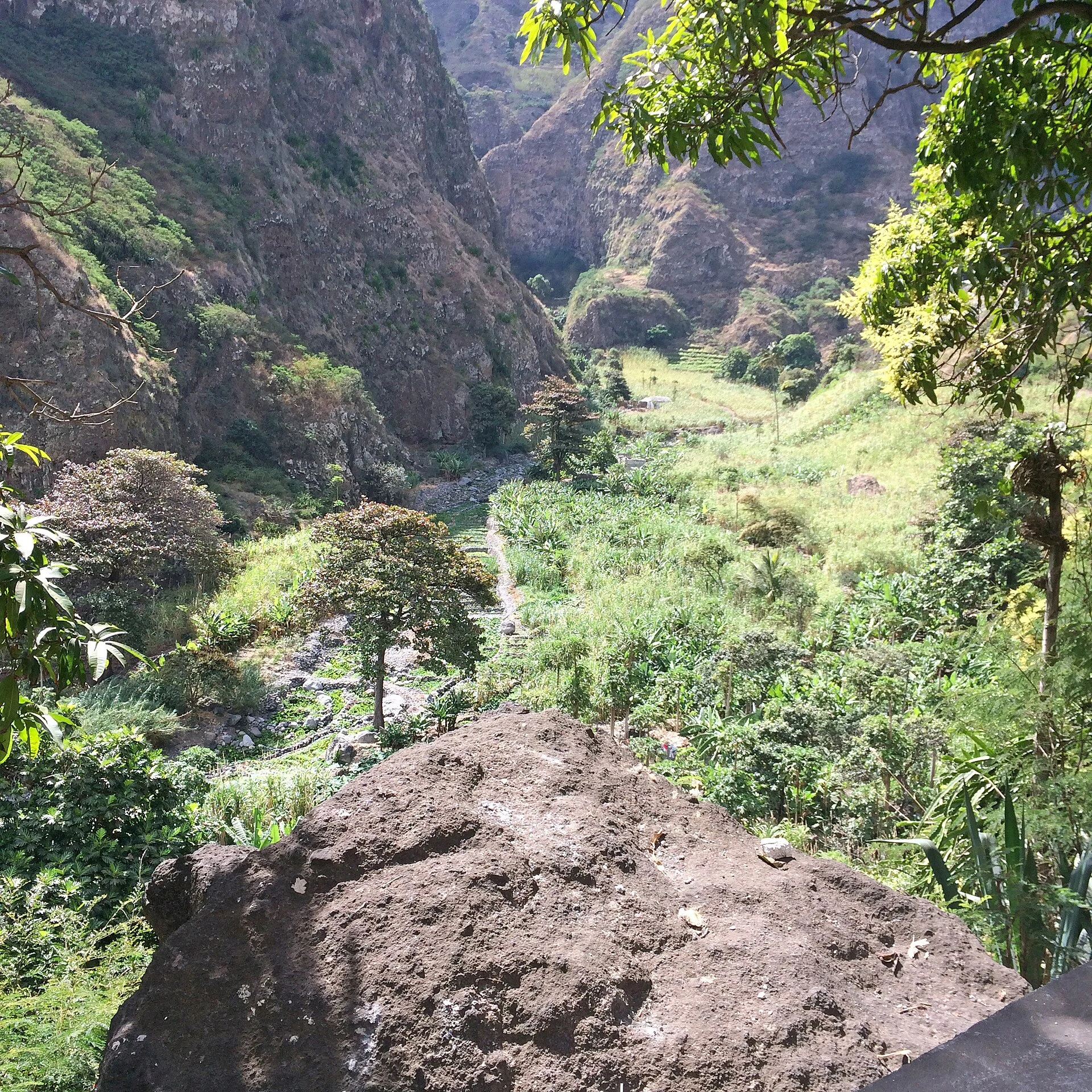Terraced crops and rural paths in Paúl Valley.