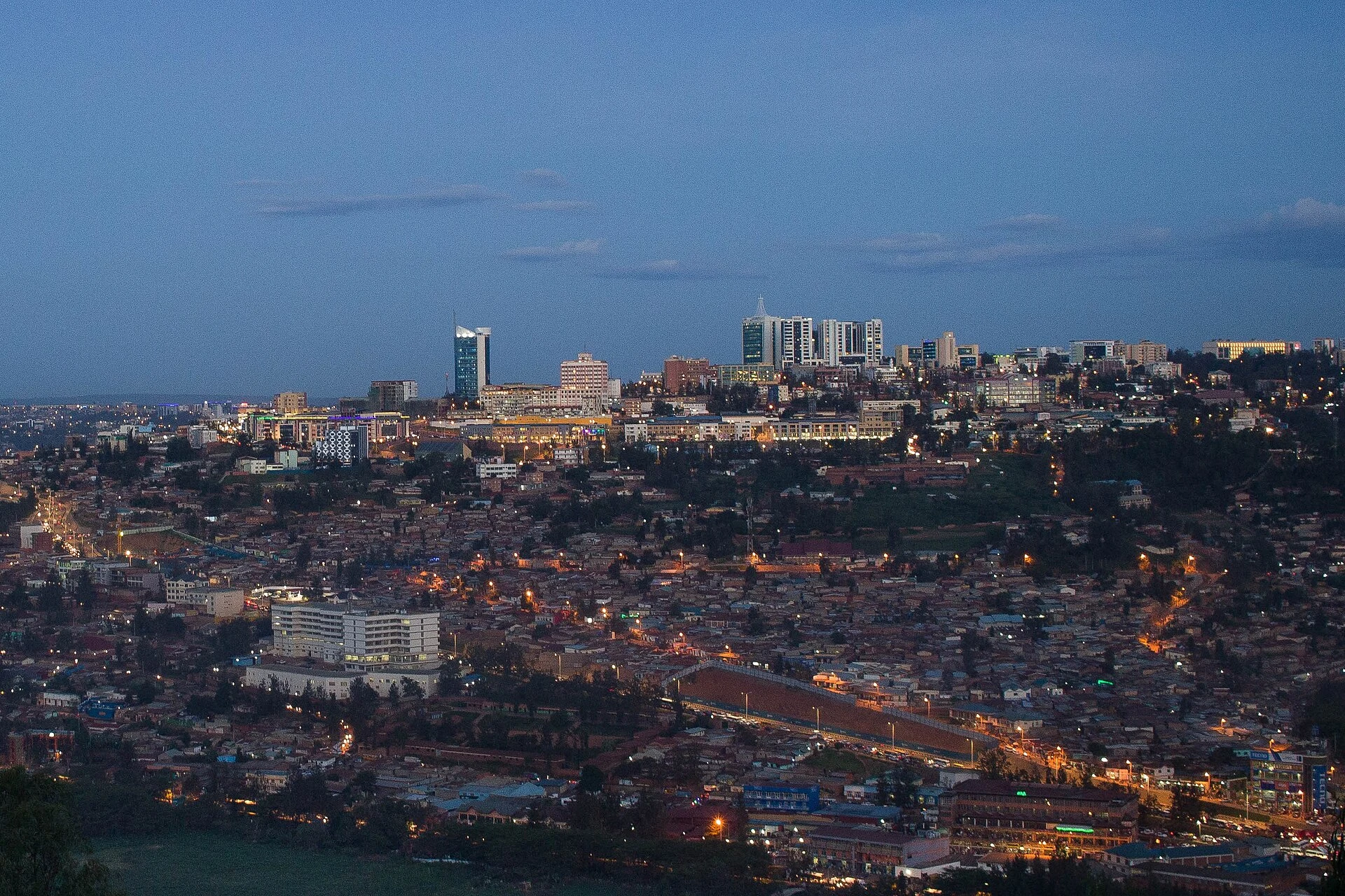 Kigali’s hilly urban landscape, contextual image.