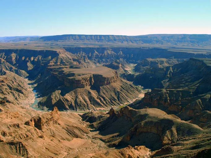 Wide view of Fish River Canyon from the rim near Hobas.