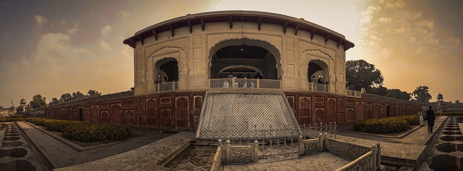 Terraces, water channels and pavilions at Shalimar Gardens in Lahore.