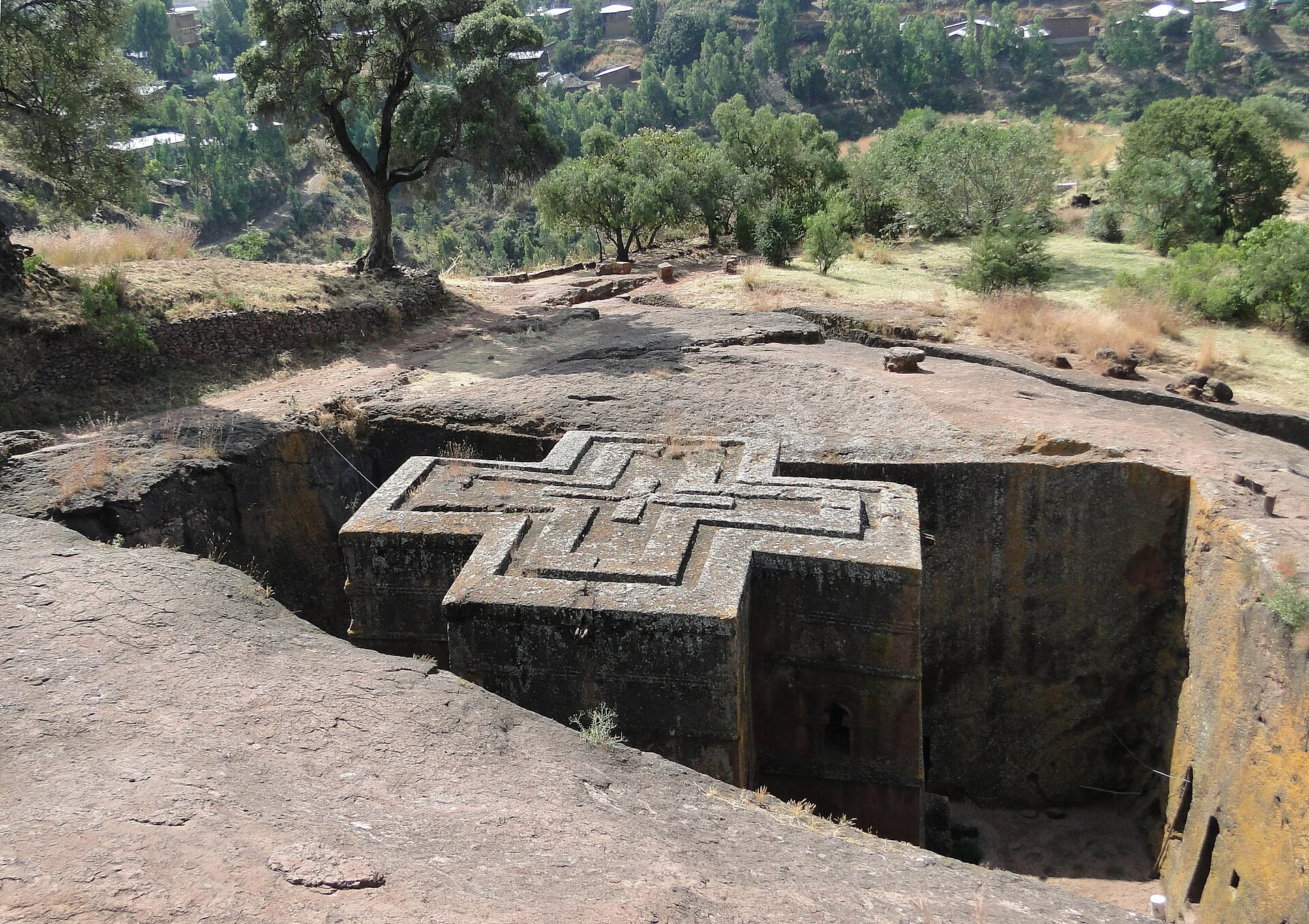 Biete Giyorgis rock-hewn church in Lalibela.