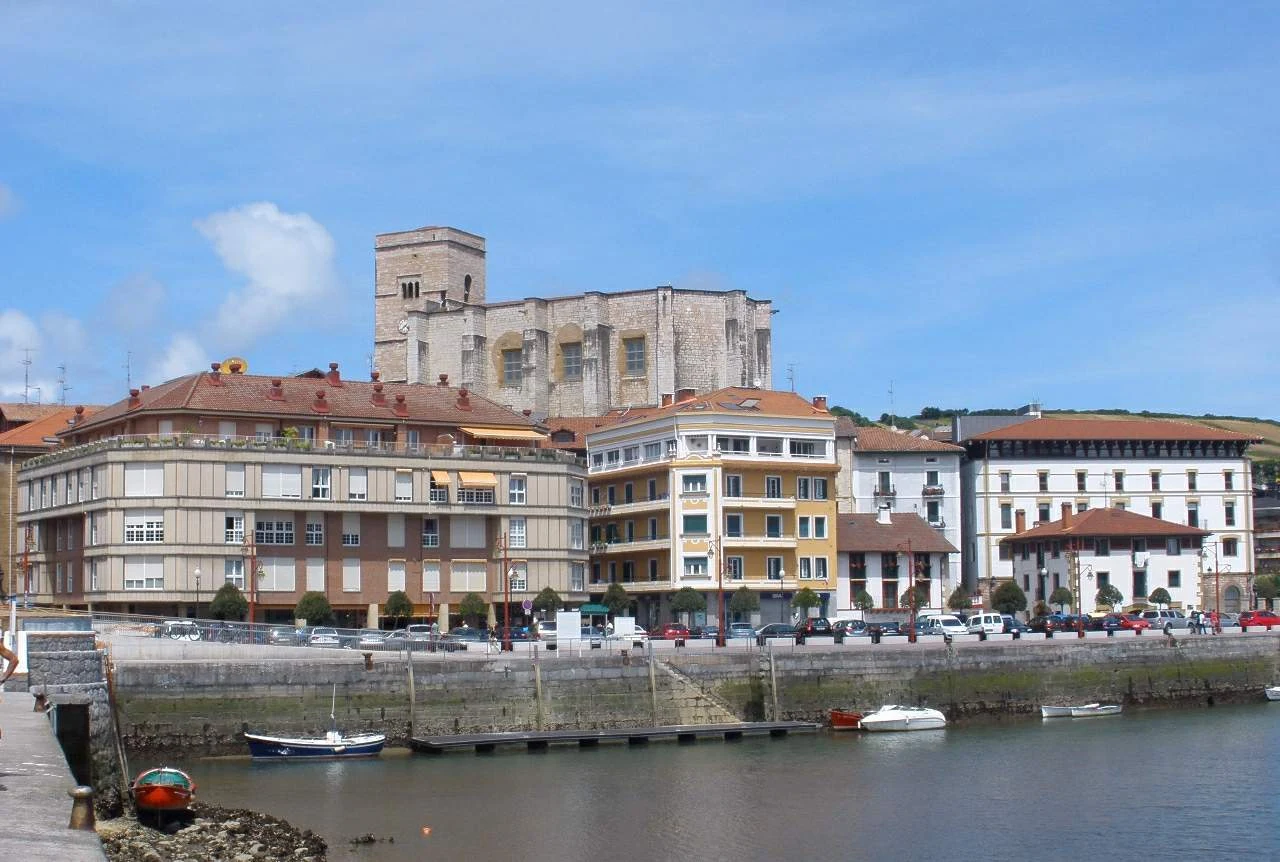 View of the tidal platform and cliffs from Elorriaga near Zumaia.