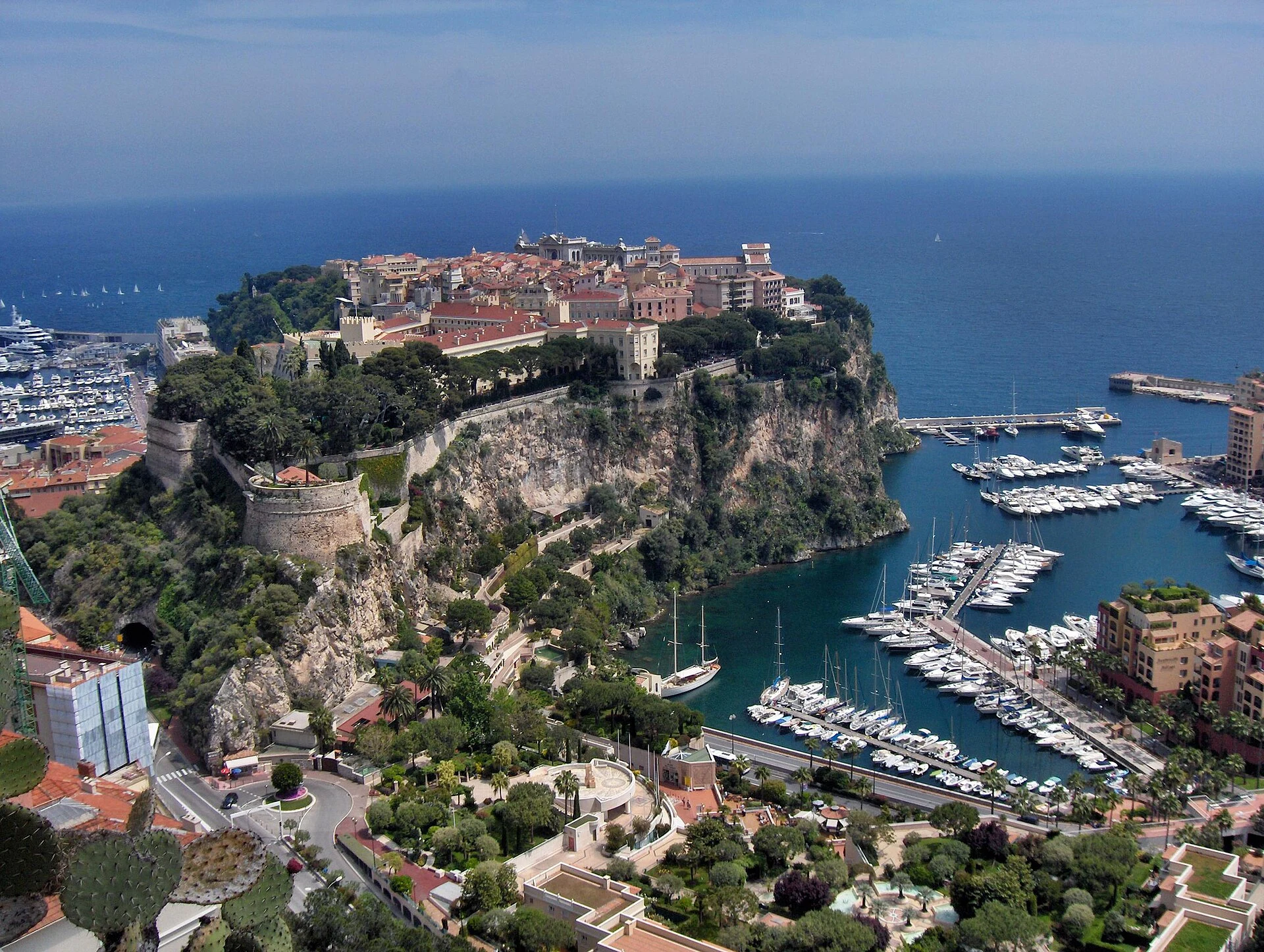 Place du Palais in Monaco-Ville on the Rock promontory.