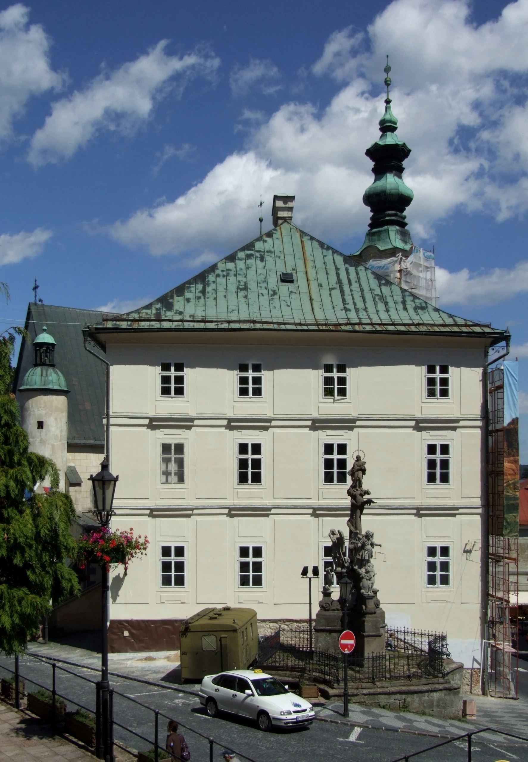 Mine-gallery entrance at the Slovak Mining Museum in Banská Štiavnica.