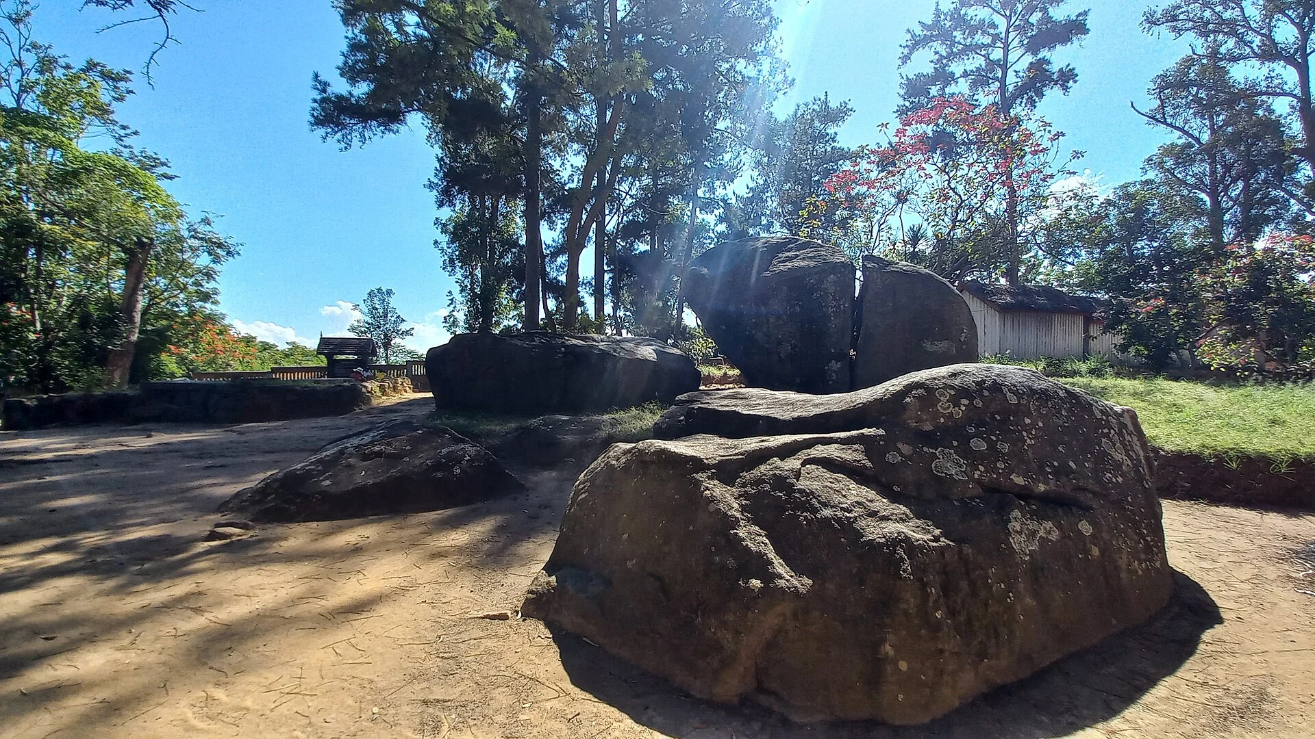 Wooden royal building inside the Ambohimanga Rova enclosure.