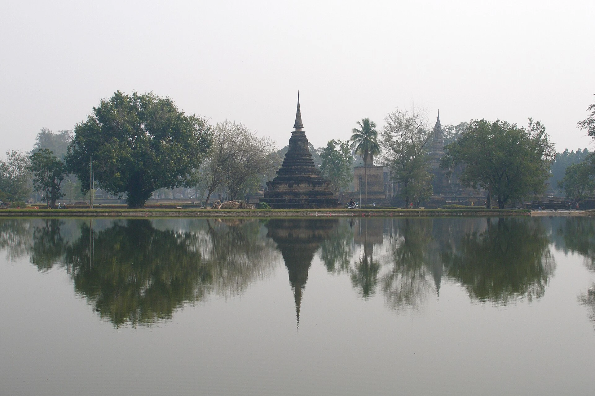 Seated Buddha image at Wat Si Chum in Sukhothai Historical Park.
