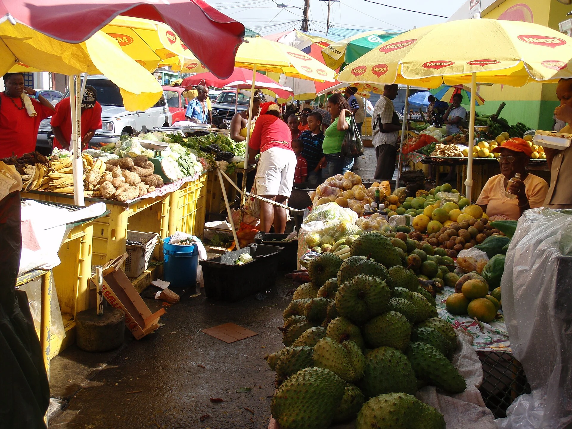 Urban view of Roseau, the capital of Dominica.