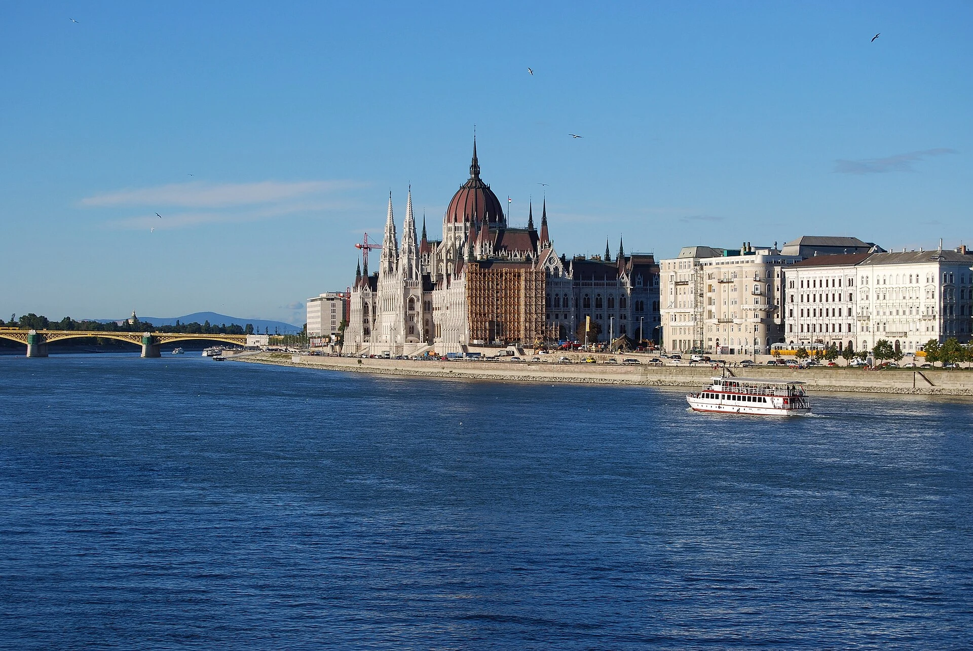 Urban panorama of Budapest, Hungary’s capital.