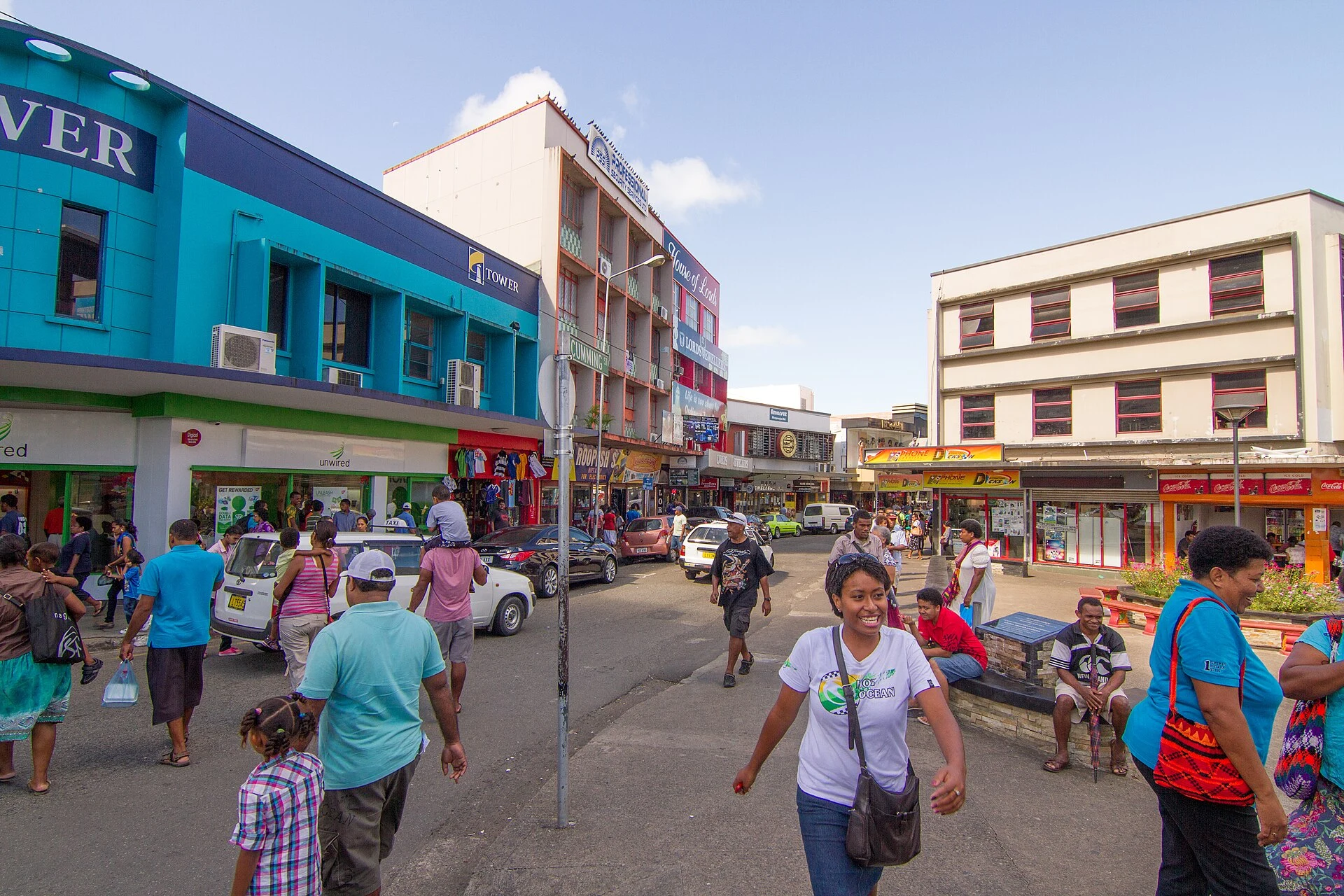 Urban view of Suva, the capital of Fiji.