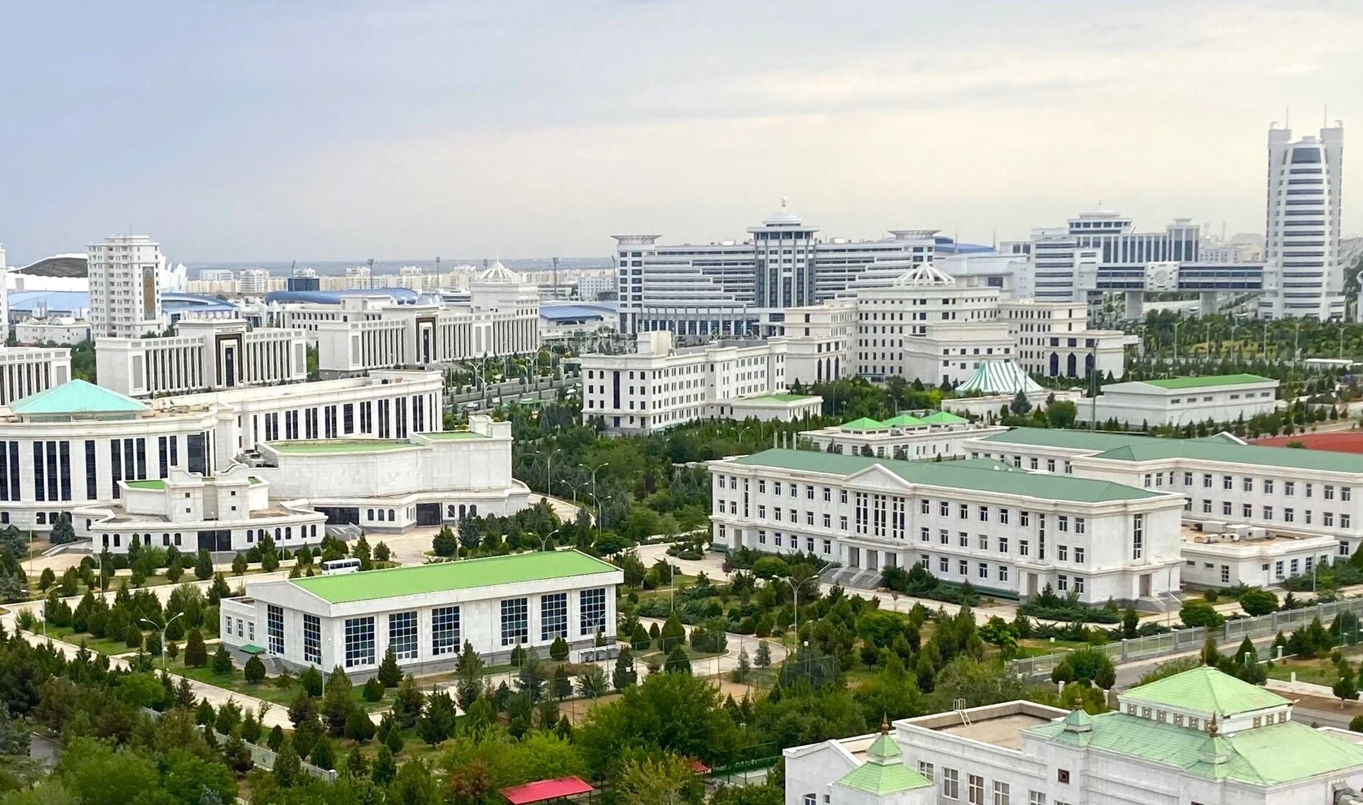 Urban view of Ashgabat, the capital of Turkmenistan.