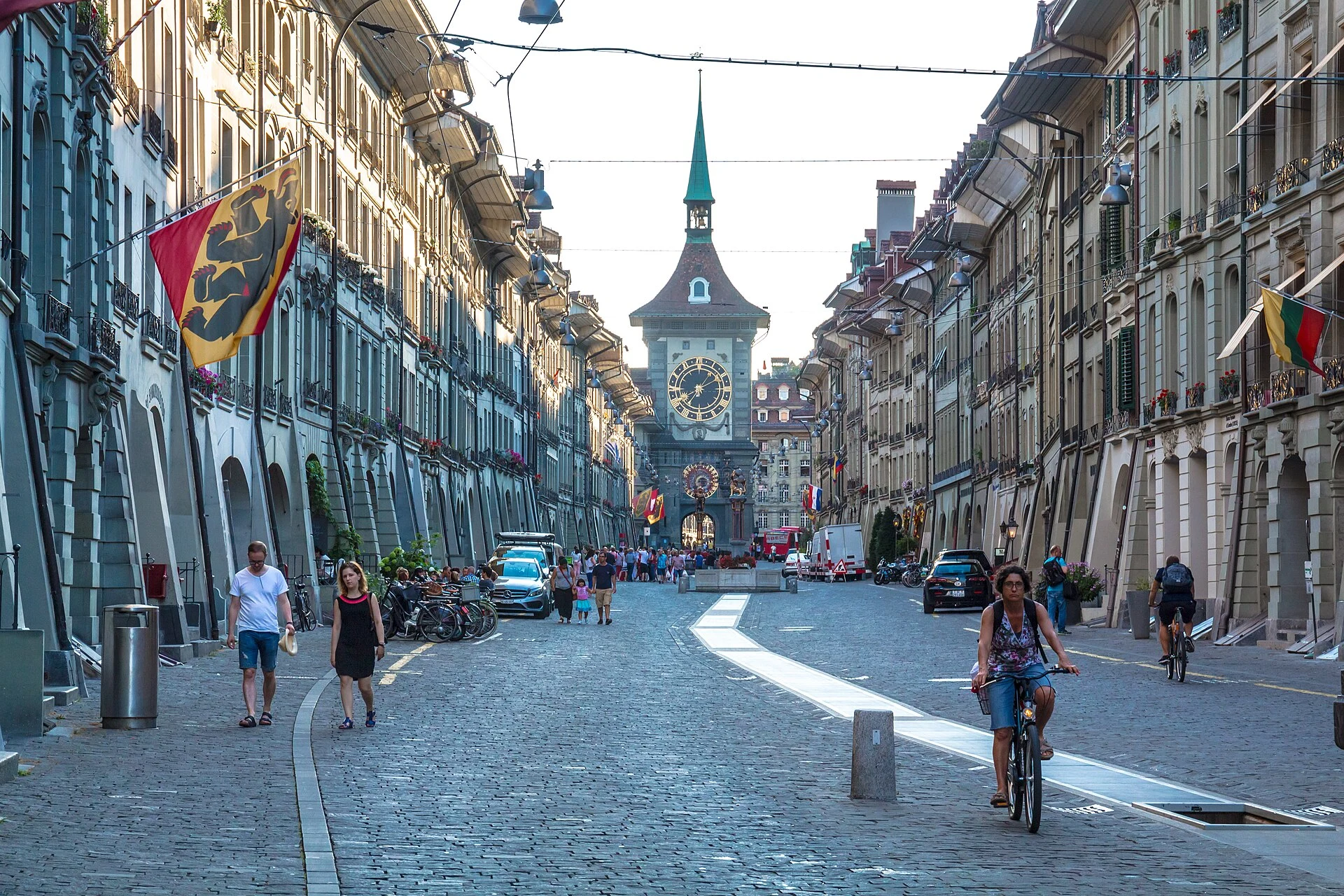 Contemporary urban view of Bern, the capital of Switzerland.