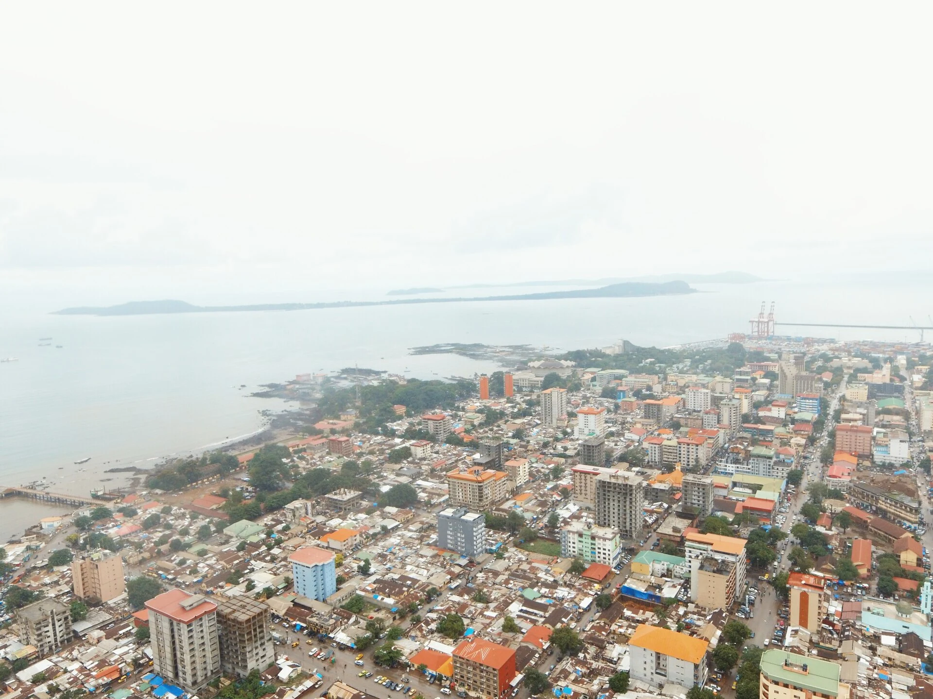 Identifiable view of Conakry, Guinea's capital.
