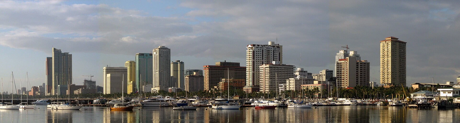 Urban view of Manila, the capital of the Philippines.