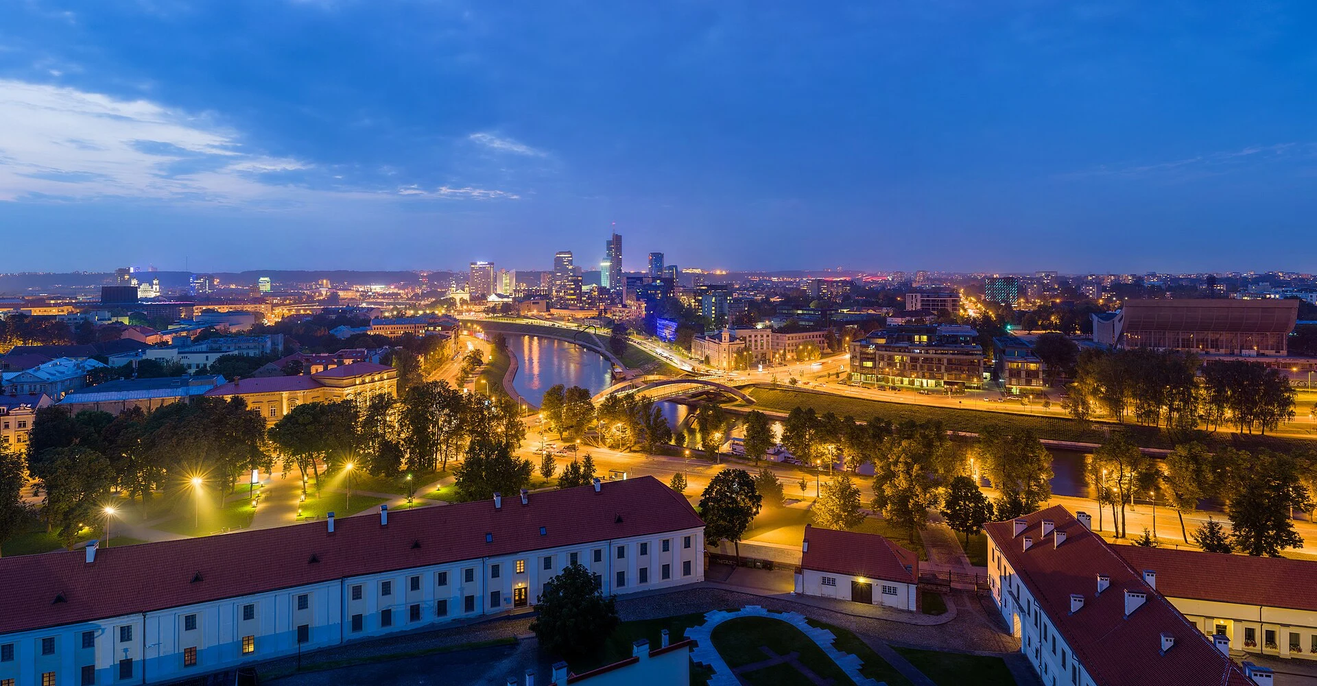 Urban view of Vilnius, the capital of Lithuania.