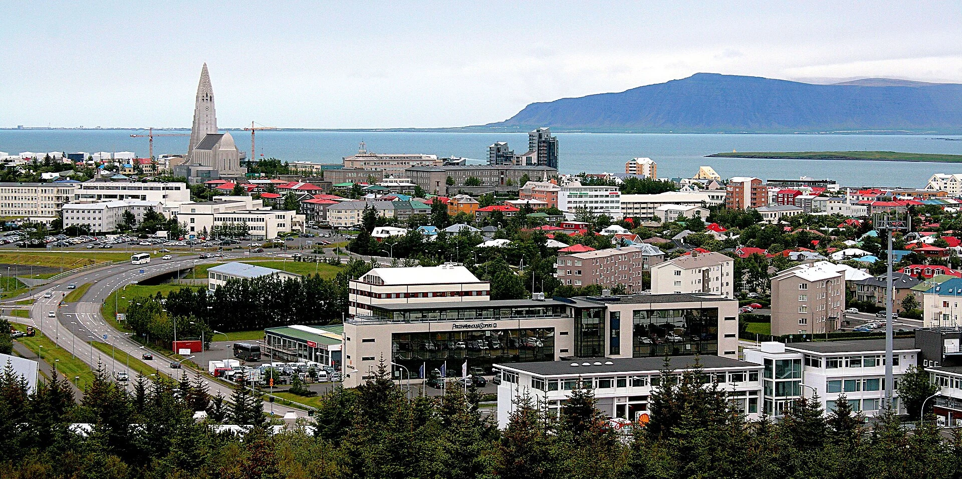 Stadtansicht von Reykjavík, der Hauptstadt Islands.