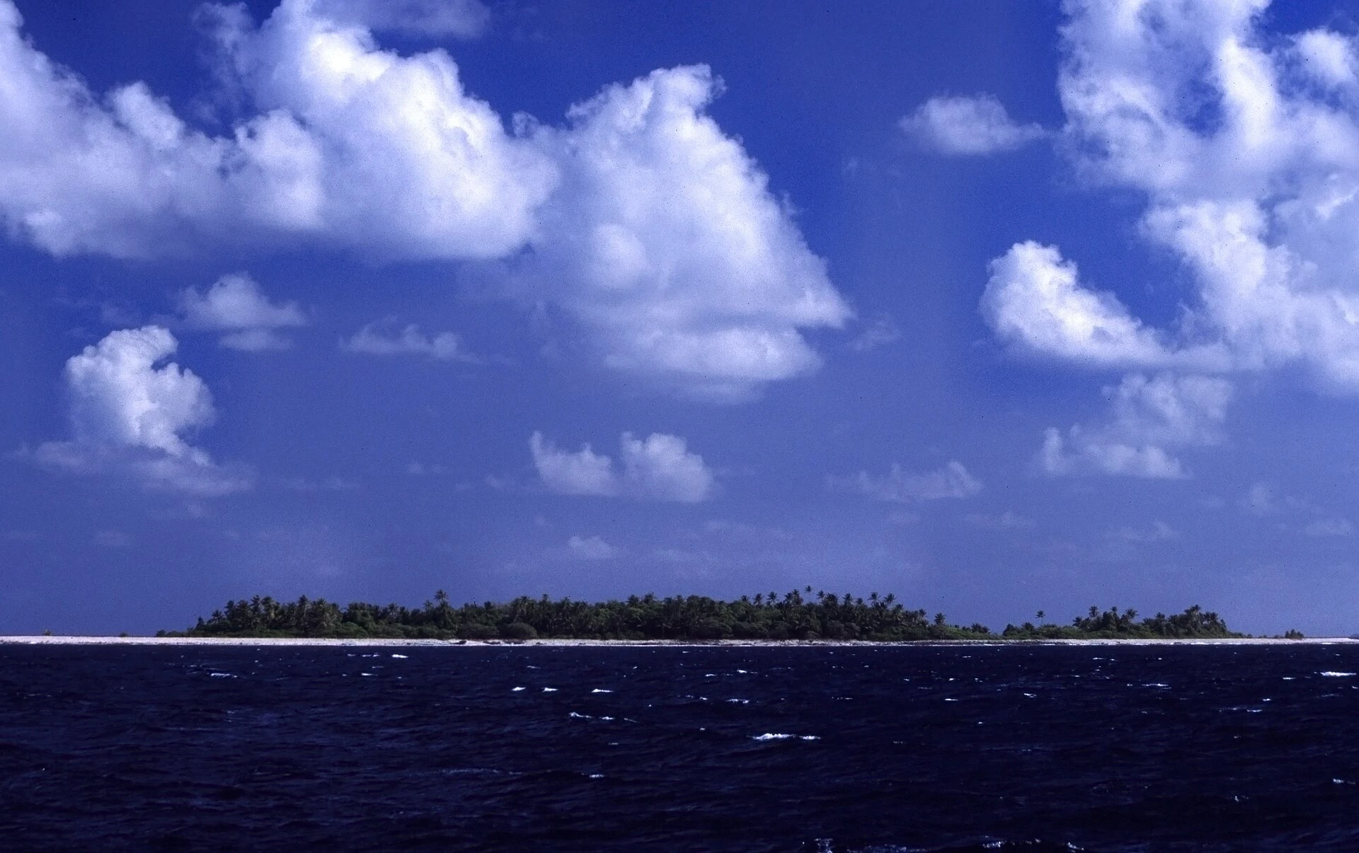 Quiet street on Fongafale, Funafuti’s main inhabited islet.
