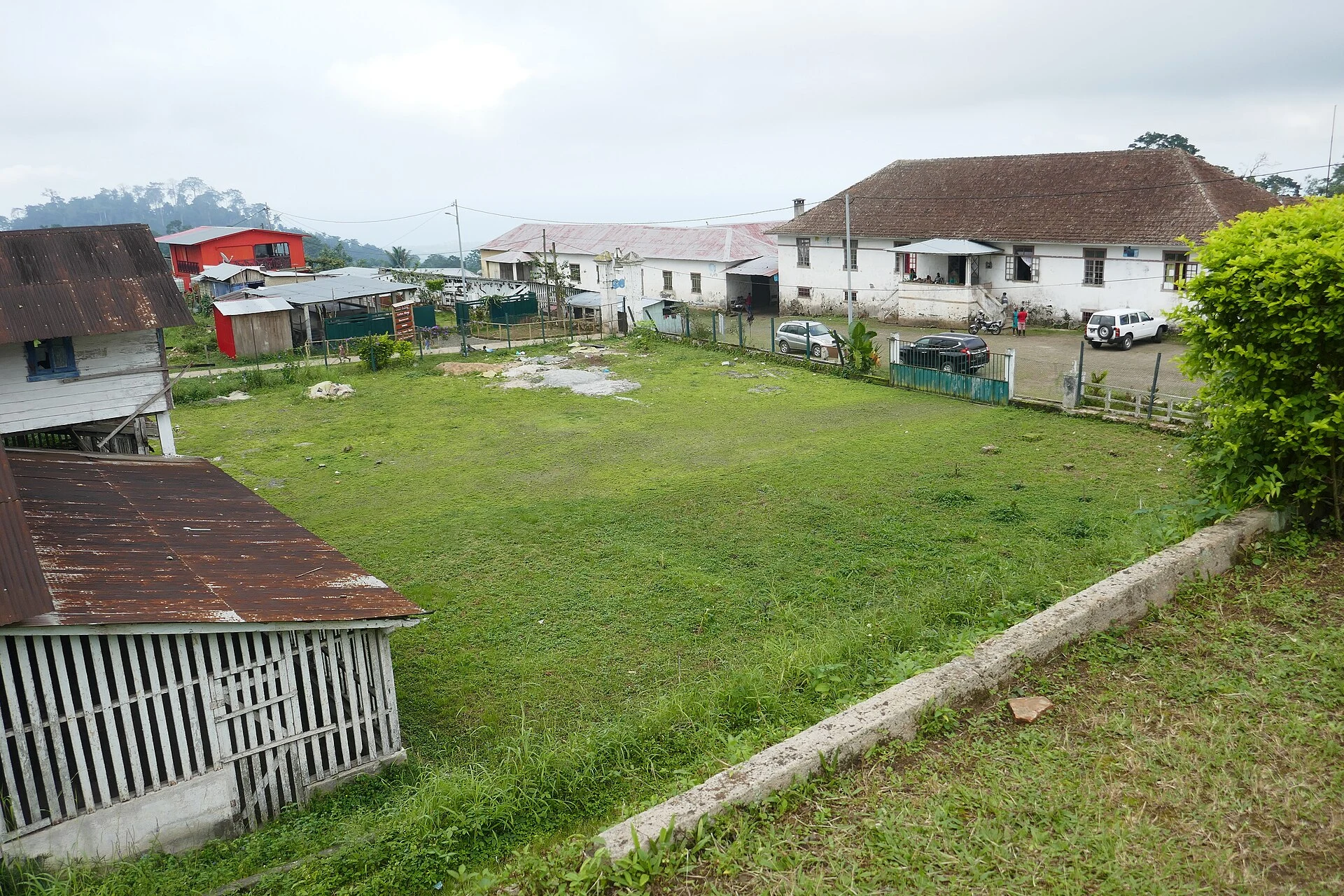 Historic buildings at Monte Café plantation in São Tomé