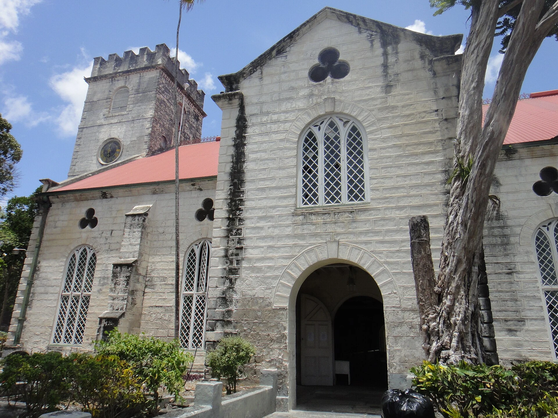 View of the Careenage and historic urban waterfront in Bridgetown, Barbados.