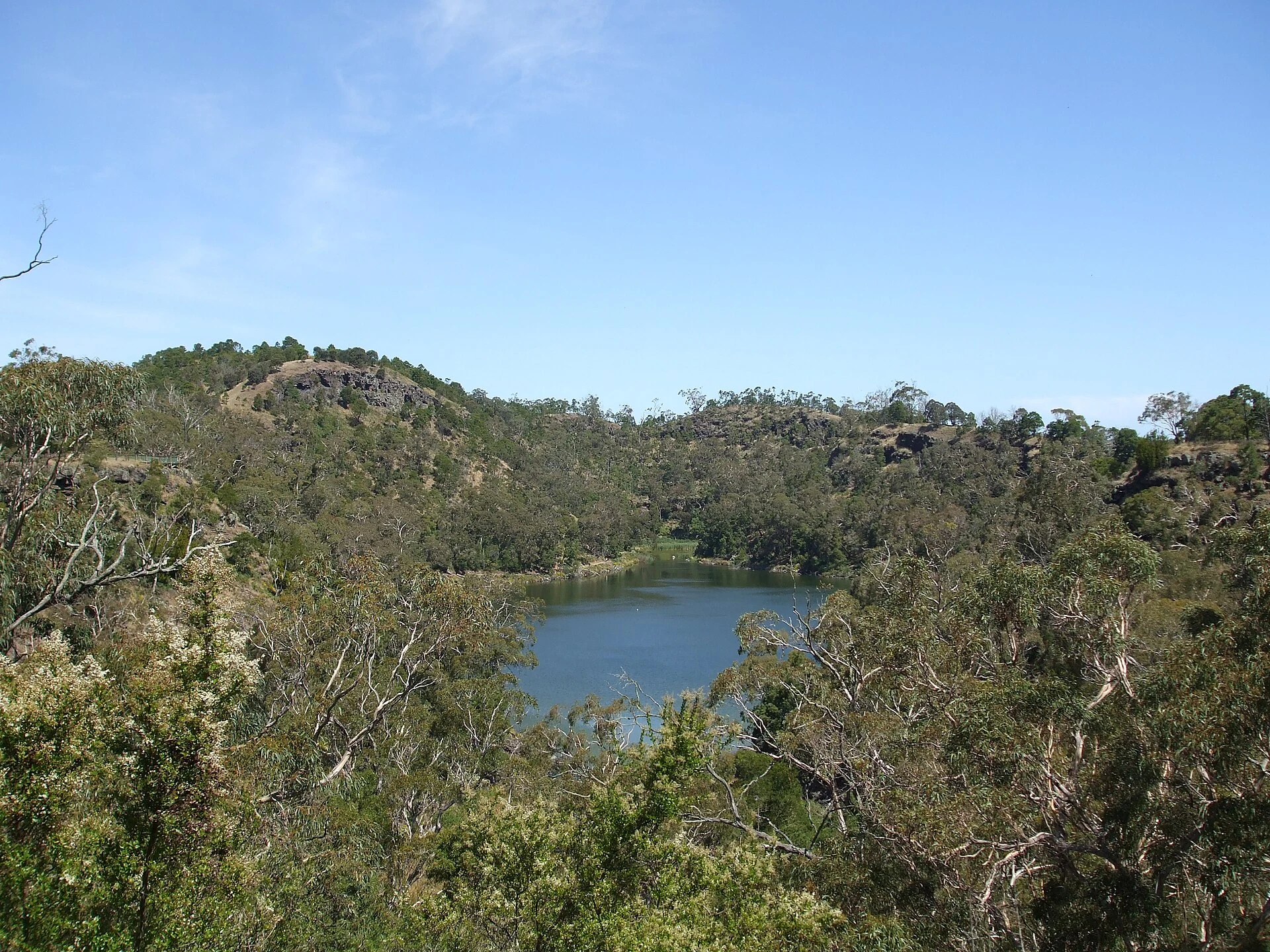 Lake Surprise, a crater lake in Budj Bim National Park.